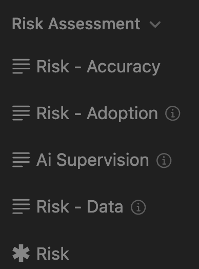 Interview form — risk assessment fields