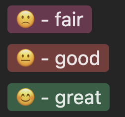Impact scale: fair, good, great